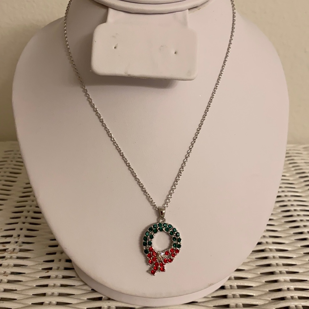 Christmas Wreath Necklace